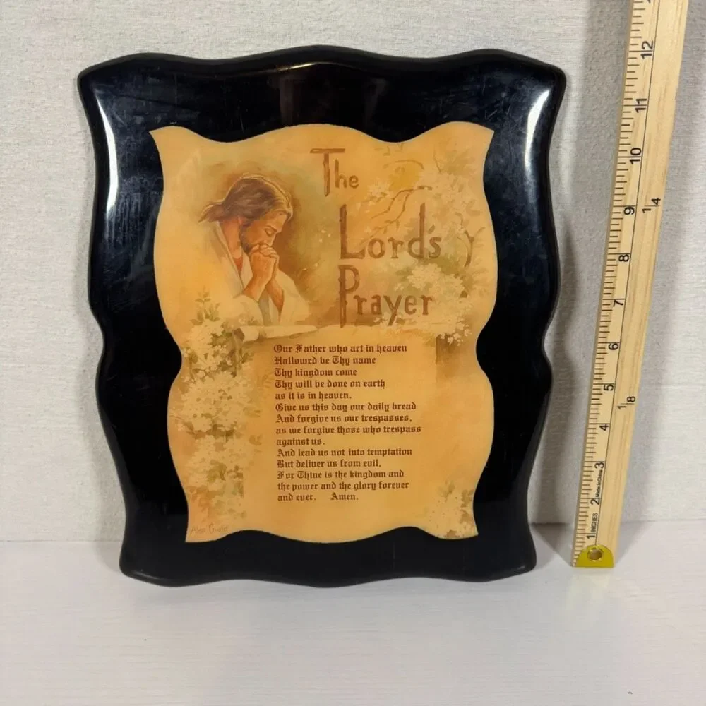 DenCraft The Lords Prayer Vintage Wall Plaque Plaque Religious Decor 12x11